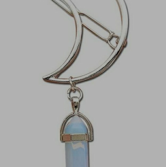 NEW Silver Minimalist Crescent Moon Hair Pin Clip - Picture 11 of 15